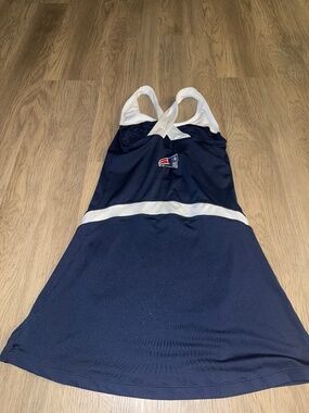 Wilson New England Patriots Tennis‎ Dress Sporty Chic Athletic Halter Mini Dress